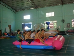 Pink Color Inflatable Flying Fish Boat