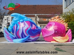 Led lighting ocean inflatable kiss fish