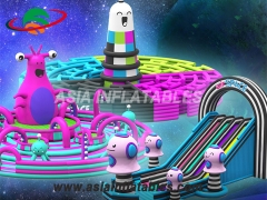 All The Fun Inflatables and Colourful Art-Zoo Inflatable Theme Park